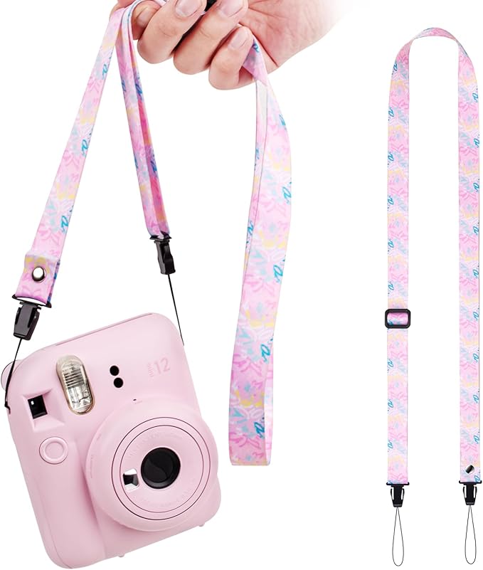 VOVMOEYA Camera Strap Kids,Camera Lanyard Neck Strap kids,iPad Strap for Kid,Children Camera Strap for Fujifilm mini Camera Kodak Smile + Smile plus(Pink)