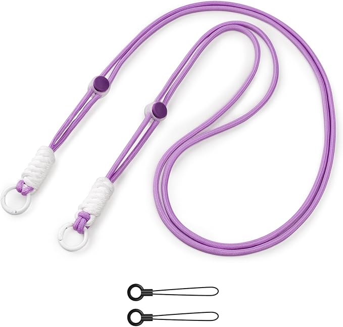 VOVMOEYA Camera Strap,Long Neck Strap for Fujifilm Mini 12/11/9/8/7+,Shoulder Strap camera strap Long Crossbody Lanyard for photographer Camera/Badge Holder/Keys/Wallet Multi-Function Lanyard(Purple)