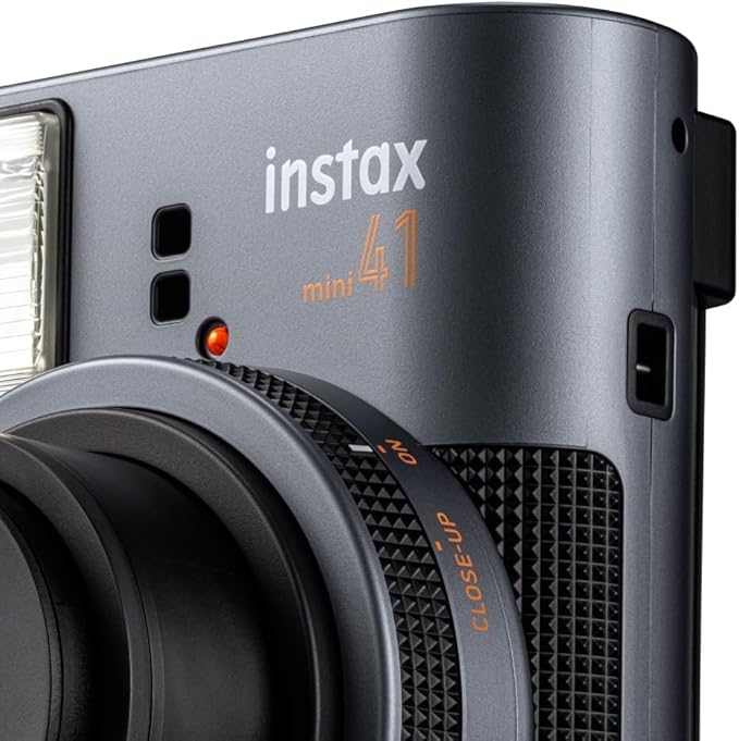 FUJIFILM INSTAX Mini 41 Instant Camera Bundle with Instax Mini Film | 20 Exposures + 4 Pack AA Batteries + Cleaning Cloth (4 Items)