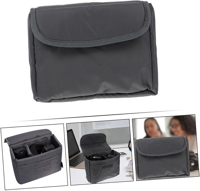Toddmomy Padded Digital Camera Bag Insert for DSLR and Mirrorless Cameras Compatible with Backpacks for Photographers Blue Large