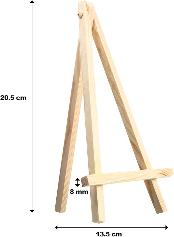 24 Pack Mini Wood Display Easel (8 Inch)