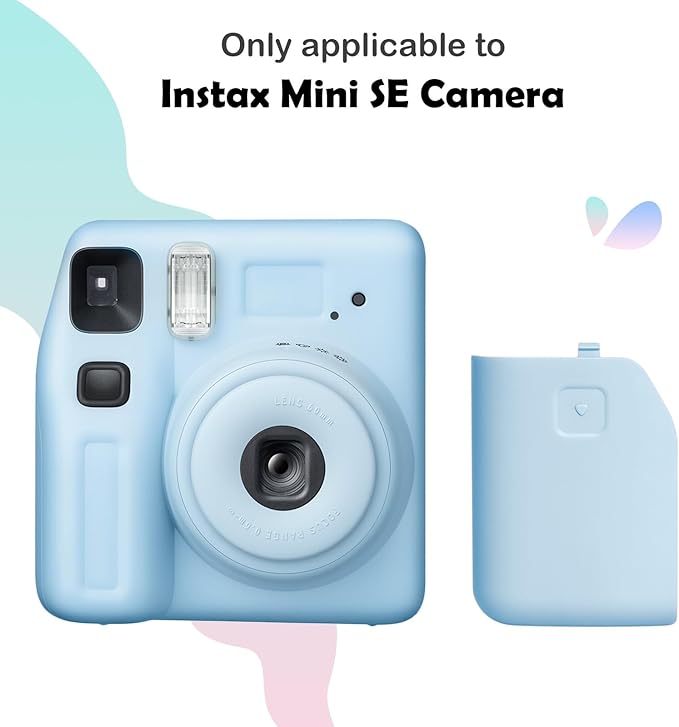 Battery Door Cover for Fujifilm Instax Mini SE Accessories Instant Camera, Battery Cover Replacement for Fuji Instax Mini SE, Fuji MiniSE Battery Side Cover Accessories - Blue