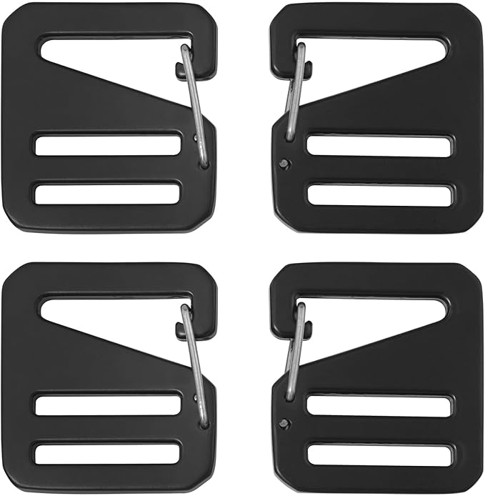 4PCS Spring loaded Sliding Door Adjustable Strap G Shaped Buckle Aluminum Alloy Hook