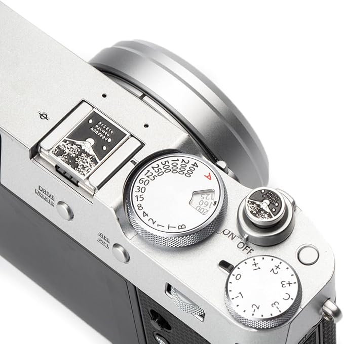 Falling Cherry Blossoms Camera Metal Hot Shoe Cover Shutter Button Set for Fujifilm x100vi xpro1 xt50 xt30 xt20 for Nikon (Aluminum Alloy-Set)