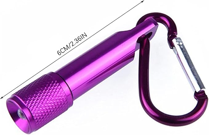 BWESOO Purple Mini Bright Key Ring Portable Pocket Torch,Keychain LED Flashlight, Bike Headlights for EDC, Night Reading, Camping, Power Outage, Emergency Sports and Outdoors