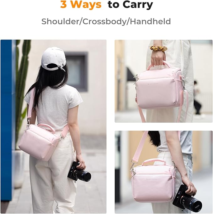 K&F CONCEPT Camera Sling Bag Small Crossbody Camera Case DSLR/SLR/Cute Compact Shoulder Photography Bags for Photographers