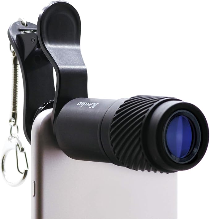 Kenko Real PRO Multi-Coated Glass Real PRO 7X Telephoto Clip Lens & Monocular for Mobile Devices, Black (KRP-7T)