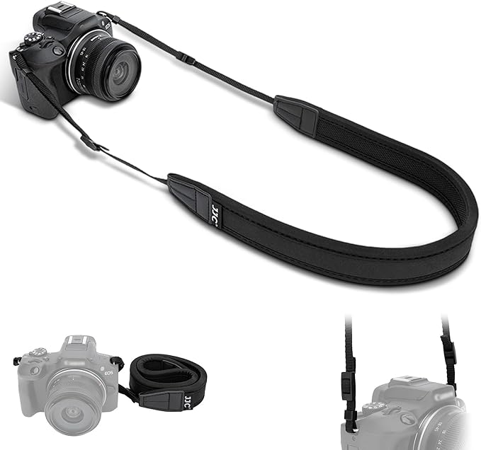 Soft Camera Shoulder Neck Strap with Thinner Lanyard for Canon EOS R50 R50 V R100 R10 R6 Mark III II R5 Mark II R50V R7 R8 M50 Mark II Xhalf ZV-E10 II ZVE10 II ZV-E1 Lumix S1IIE S9 & Compact Cameras