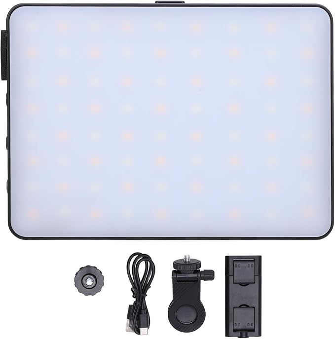 LED Light for Camera, 3000 to 9900K Dimmable Rechargeable On Camera Video Light with Hot Shoe for Phone, Tripod, Makeup, Live Streaming, Support Type C USB Power Supply