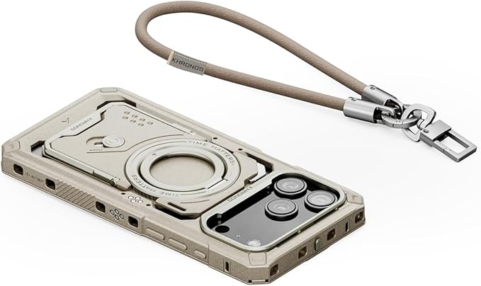 Tilta Khronos Case Compatible with iPhone 17 Pro Max - Beige | Snap in Design | Locking Clamp for Secure Mounting | Passthrough Power | Works with Focus Handles, Cooling Modules, Filters