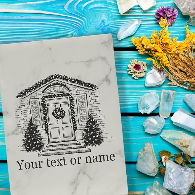 Bespoke Holiday Wishes Engraved Gifts - Personalized Leather Notebooks for the Season