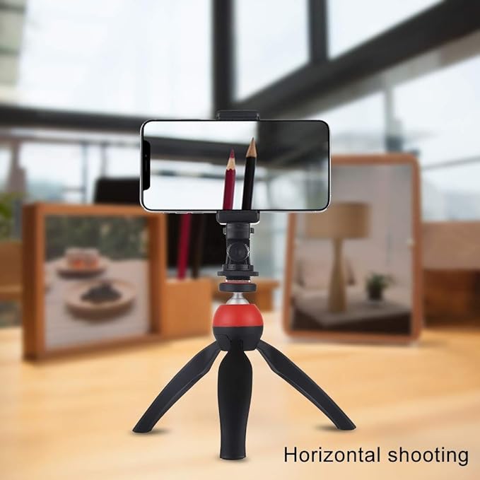 PULUZ Camera Hot Shoe Phone Holder, Action Camera Adapter Kit for DJI GoPro Insta360, Phone Tripod Mount Cold Shoe for iPhone, Samsung, Attaching on DSLR or Ring Light