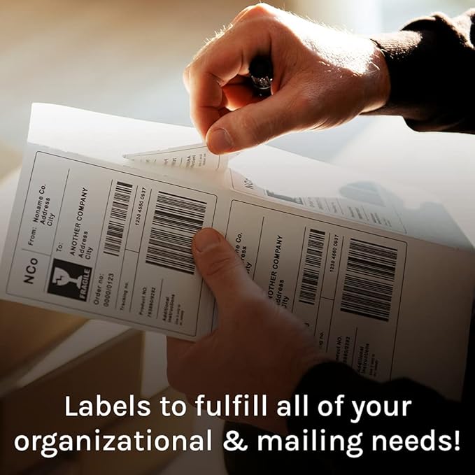 Premium Label Supply White Sticker Address Labels – 2" x 4" – Laser/Inkjet Compatible – (10 per Sheet), 2000 Sheets – 20,000 Total Adhesive Labels