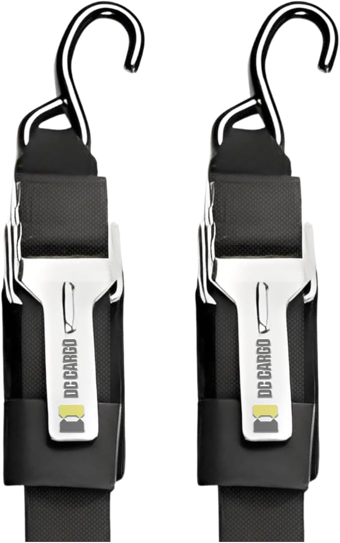 DC Cargo Mall 2" x 84" Transom Tie Down Straps – Heavy-Duty Boat Trailer Straps for Bass Boats, Jet Skis & More, Secure Fit, Easy to Use - Marine Boat Accessories