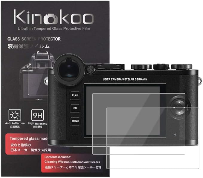 kinokoo Tempered Glass Film for Leica C Crystal Clear Film Leica C Screen Protector Bubble-free/Anti-scratch(2 pack)