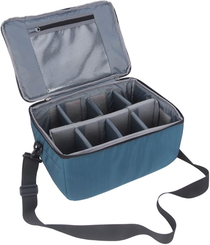 Koolertron Dslr Camera Insert Bag Purse Universal Liner Lens Pouch Partition Protective Cover Waterproof Sleeve for Cannon/Nikon/Sony (Blue)