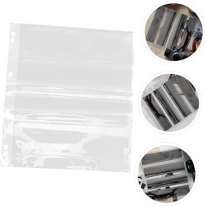 10pcs Archival Film Storage Protective Film Negative Pages Dry Erase Pocket Sleeves Document Holder for