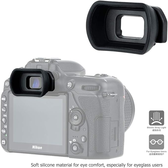 Kiwifotos Long Soft Viewfinder Eyecup Eyepiece for Nikon D750 D780 D610 D600 D7500 D7200 D7100 D7000 D5200 D5100 D5000 D3500 D3400 D3300 D3200 D3100 D3000 D300s and More
