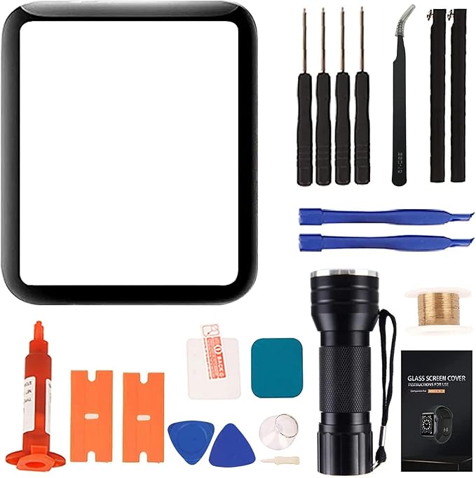 Compatible with Apple Watch Series 4 44mm Screen Replacement - Front LCD Glass Lens Replacement Repair Kit & Watch Glass Repair(No LCD Screen and Touch Digitizer)