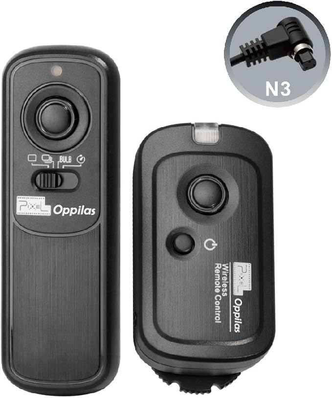 Pixel Oppilas 2.4g Digital Wireless Remote Shutter Switch N3 for Canon EOS 7D,6D, 5D, 1Dseries, D30, D60, 10D, 20D, 30D, 40D, 50D Cameras, Replaces Can RS-80N3