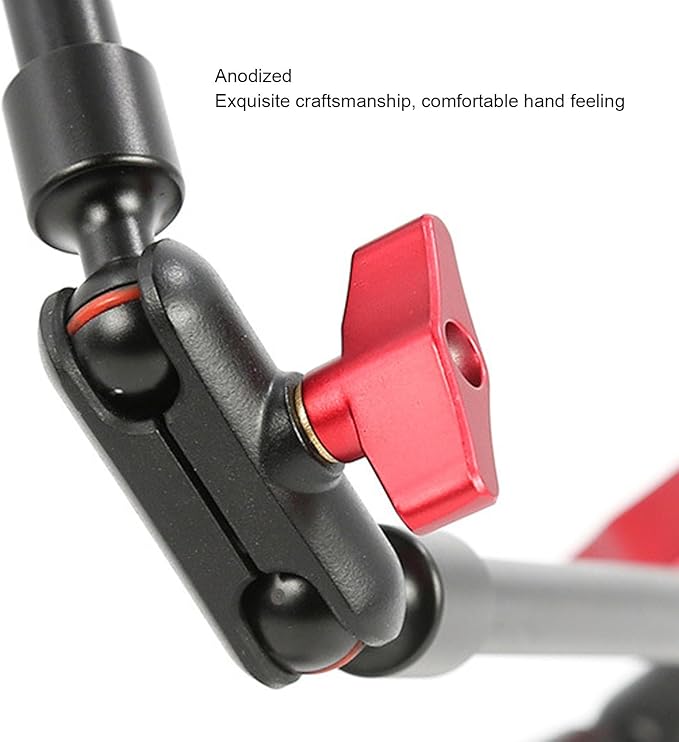 Yunseity 31Inch / 22inch Adjustable Articulating Friction Magic Arm, 360° Camera Clamp Mount with 1/4 Inch 3/ Thread, Super Desk Clamp Camera Mount Magic Arm for LED Lights