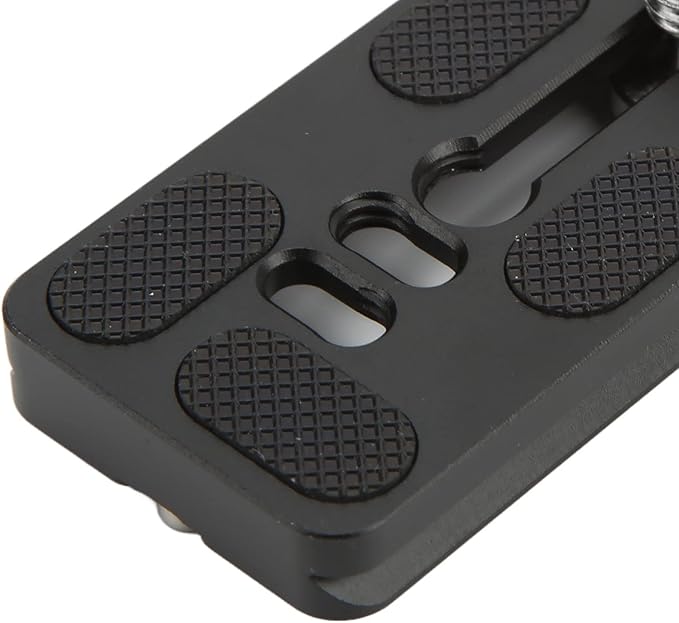 120mm Quick Release Plate with 3/8 Inch Screw and D Ring for Arca Swiss Standard Camera Tripod Ball Head, CNC Machined Aluminum Alloy with Non - Slip Rubber Pads