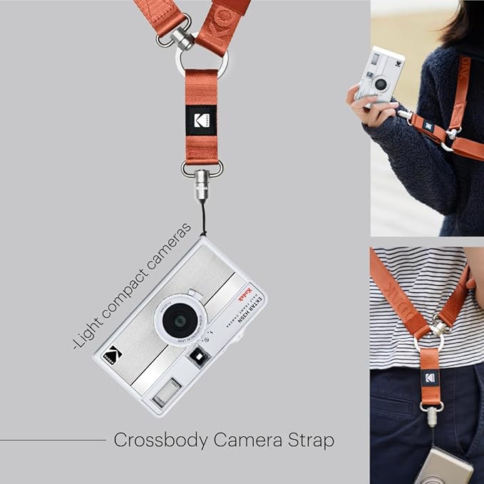 KODAK Multi-Purpose Camera Strap (Black) - Quick-Detach System, Lightweight, Durable Metal Swivels, Multiple Usages, SLR Cameras, Compact Cameras, Smart Phones