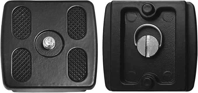 Aluminium Alloy Head Quick Release Plate Universal SLR Camera Tripod Ball Head 1/4 Clip Metal Quick Release Plate 45x45mm Universal Camera Quick Release Mounting Plate