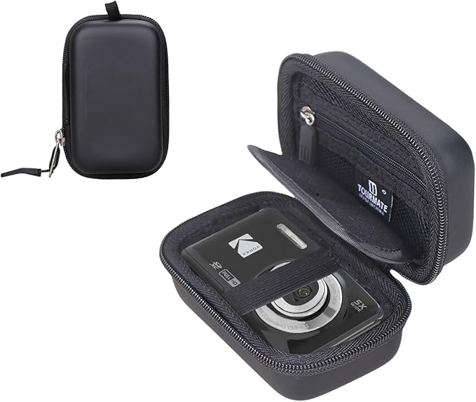 Tourmate Hard Storage Case for Digital KODAK PIXPRO FZ55/ FZ45/ FZ43/ FZ53 Camera,Travel Case for KODAK EKTAR H35N/H35(Only Box) (PU, Black)