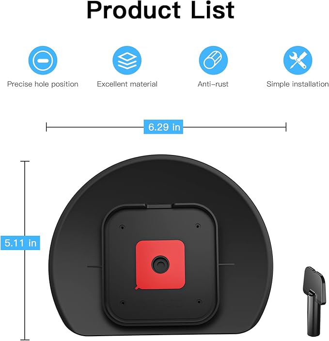 HOLACA Sun Rain Shade Camera Cover for Spotlight Camera Plus, Camera Shield Protective Case for Resistant UV, Easy to Install(Black)