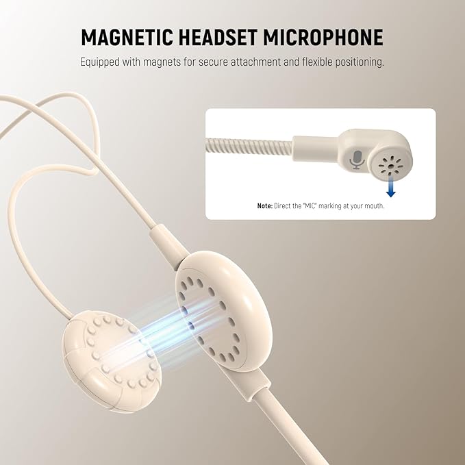 NEEWER Microphone Headset, Mono Track for Wired Voice Amplifier, Standard 3.5mm TRS Connector Jack Head Mic Plug for Teachers, Fitness Coaches, Tourism Guides, Public Speakers, LM9