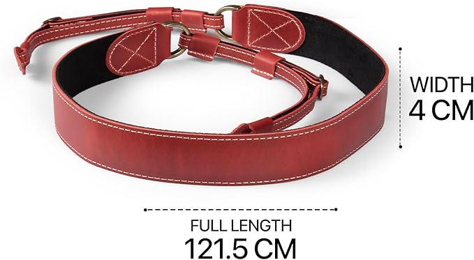 MegaGear Personalized Genuine Leather Camera Strap Custom Engraved DSLR & SLR Shoulder/Neck Strap