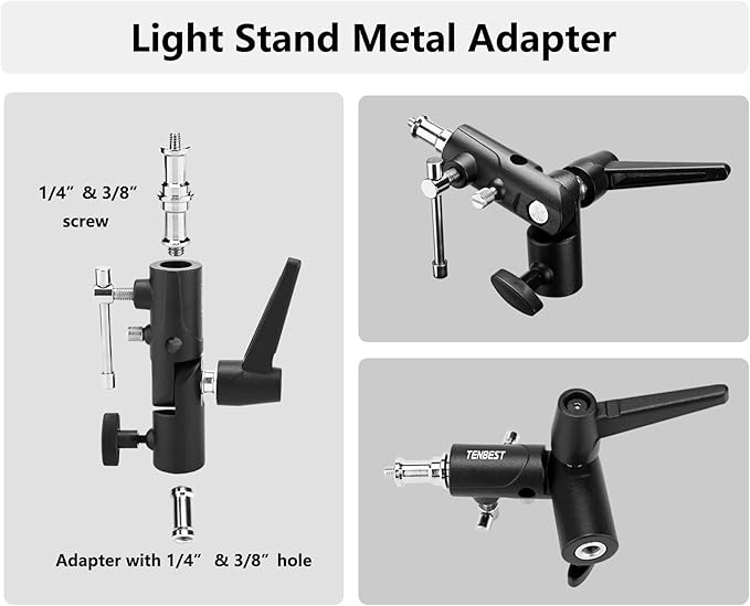Photography Light Reflector Flag Kit, 30x35inches/75x90cm with Light Stand Adapter, 4-in-1 Gold/Silver/Black/White Diffuser and Translucent Diffuser, Foldable Stainless Steel Frame