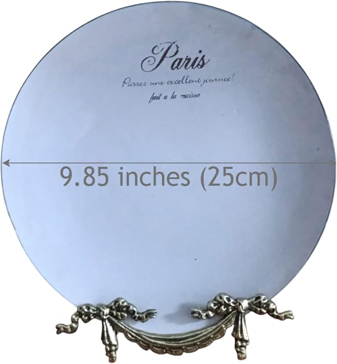 Solid Brass Plate Display Holder – Vintage Decorative Tabletop Easel Stand for Plates, Picture Frames, Books & Art