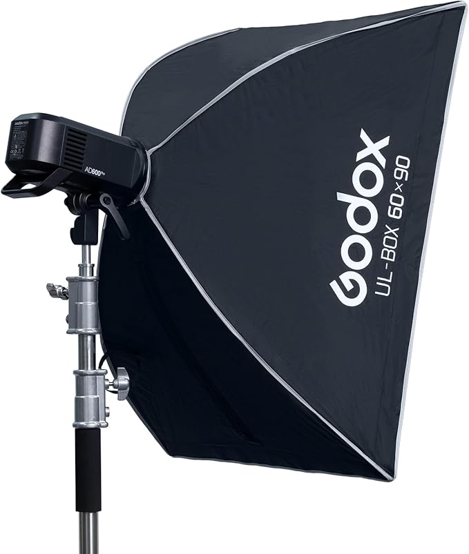 Godox 24”x35” Strip Softbox with Bowens Mount, UL-BOX-60x90 Folding Quick Release Rectangular Softbox Foldable Soft Box with Grid, Diffuser for Godox SMALLRIG/Neewer/Aputure