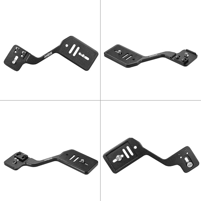 Andoer Dual Flash Bracket Tripod Mount for 1/4 inch Screw Camera, Camera Accessories, Studio Video Light Stand External Flash Speedlite