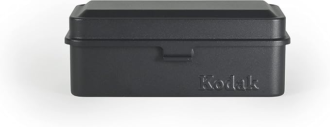 KODAK 120/135 Film Case - for 8 Rolls of 120 Films / 10 Rolls of 35mm Films - Retro Steel Case to Sort & Safeguard Film (Black) (Film is not Included)