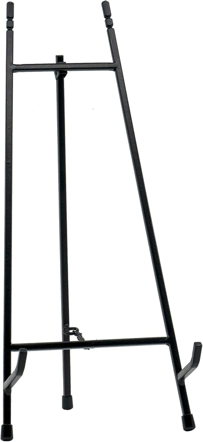 Red Co. 15” Tall Modern Metal Tripod Plate Stand and Art Holder Easel, Black