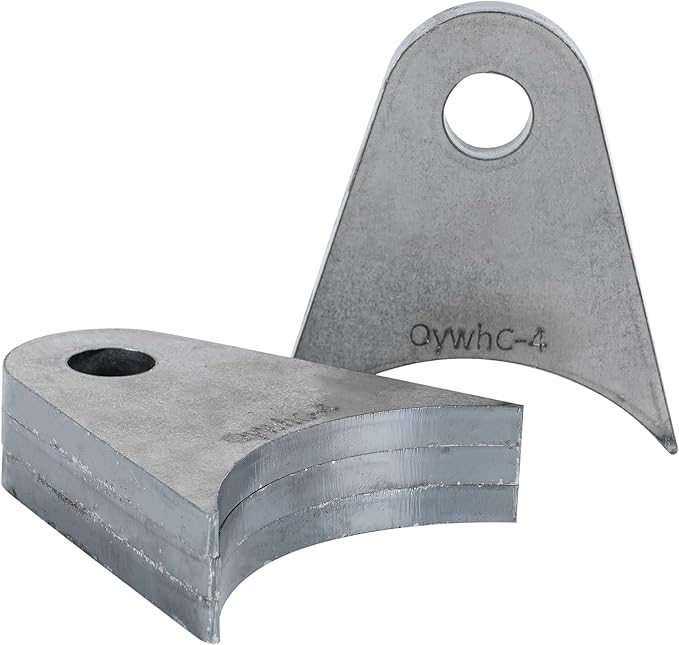 Weld on Tabs, Steel shock mounts, Universal Weld on Tabs Axle Mount with a 1/2" Hole. 2-11/16" Height, 2-4/9" Wide, 1/4" Thick Pack Of 4 Tabs Steel Mounting Bracket OywhC-4