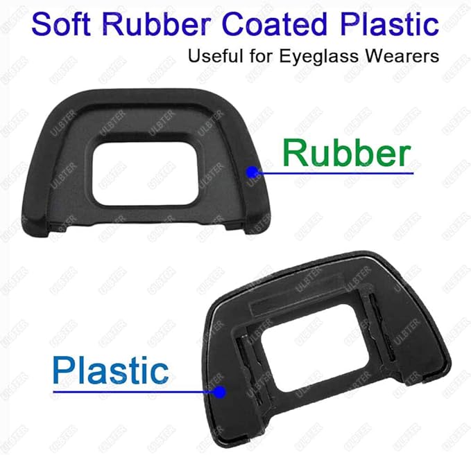 Eyepiece Eyecup Eye Cup DK-23 for Nikon D7100 D7200 D7000 D750 D610 D600 D300 D300S Camera Viewfinder, ULBTER Eyepiece Cover & Hot Shoe Cover -(2+2 Pack)