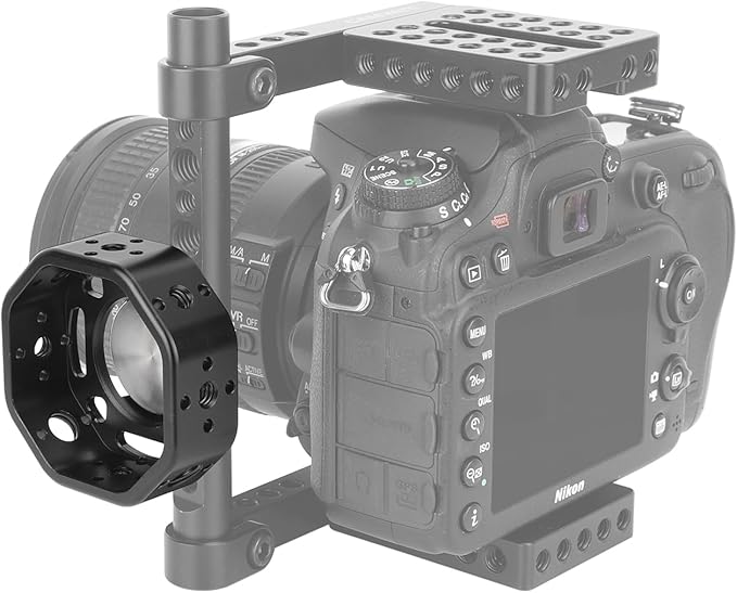 CAMVATE Round Handgrip with 1/4"-20 Thumbscrew Mount for DSLR Camera-3722