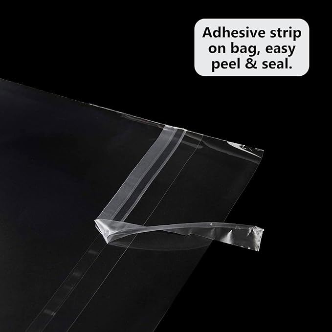 50 Pack Acid-Free Crystal Clear Sleeves Storage Bags for 13x19 Art Prints/Pictures/Photos/Framing Mat Mattes (Bag Size: 13 2/5" x19 1/2")