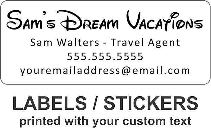 Personalized Return Address Labels - White Custom Printed Name and Home Address Stickers for Wedding, Personal and Business (250, Waltgraph)