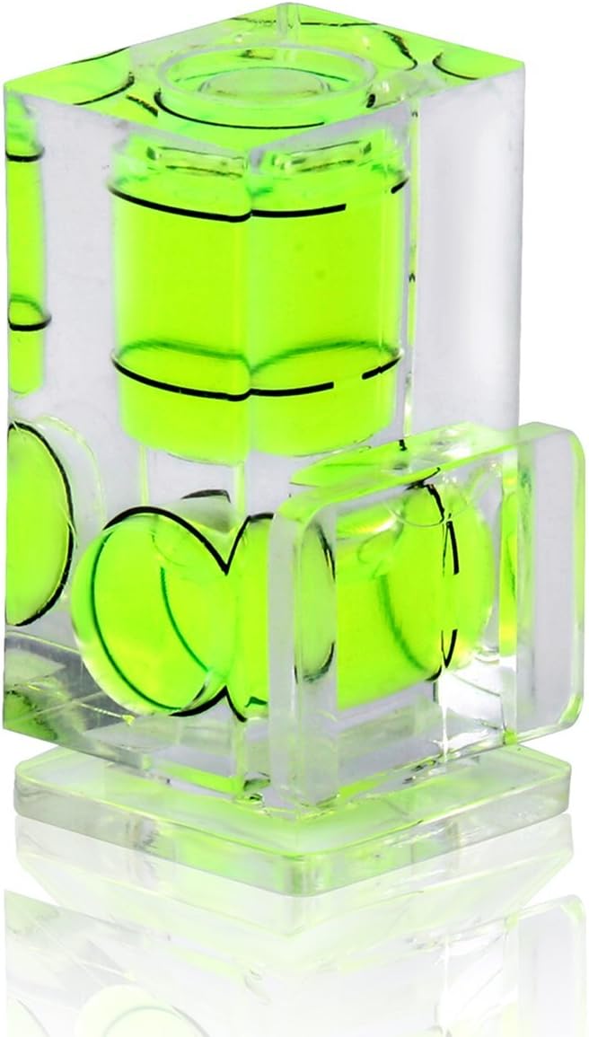 6 Pack Camera Hot Shoe Level, Hot Shoe Bubble Level Camera Hot Shoe Cover 2 Axis Bubble Spirit Level Compatible with DSLR Film Camera Canon Nikon Olympus,Combo Pack - 2 Axis and 1 Axis