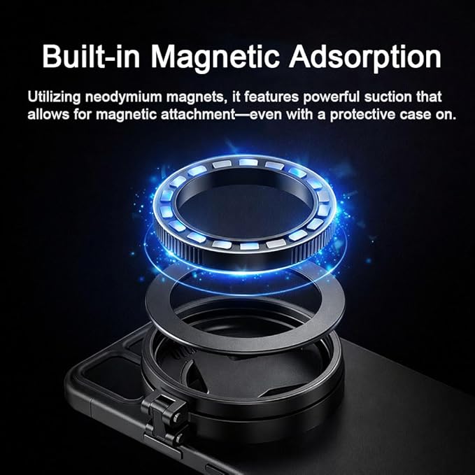 Anti-Glare Magnetic Phone Filter - 2026 Upgraded Foldable Portable Anti-Glare Cpl Filter for Reducing Reflection with Storage Bag All Smartphone Models (2 Pcs)