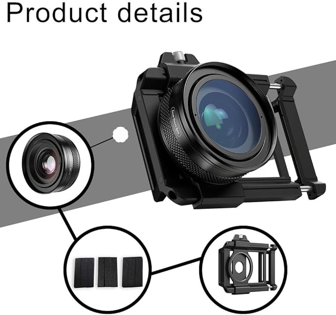 TreasureCave Zoom Macro Lens Kit for Smartphone, 10-20X Macro Cell Phone Lens with for General Purpose Lens Clip, HD Macro Photography Lens Phone Macro Lens Attachment