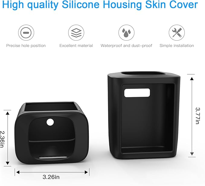 HOLACA Weatherproof Silicone Cover Protective Case for eufy S220 SoloCam Camera Skin Anti-Scratch Protective Cover for Extra Protection (2 Pack)