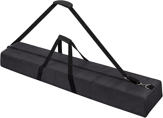 39" Long Tripod Carrying Bag for Speaker and Light Stands, Mic/Microphone Poles - with Adjustable Shoulder Strap, Heavy Duty Handle and Double Zipper