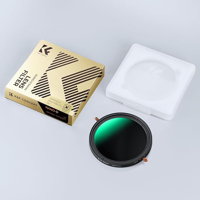 K&F CONCEPT 72mm Variable Fader ND2-32 ND Filter and CPL Circular Polarizing Lens Filter in 1 for Camera Lens Waterproof Neutral Density Polarizer Filter (Nano-D Series)