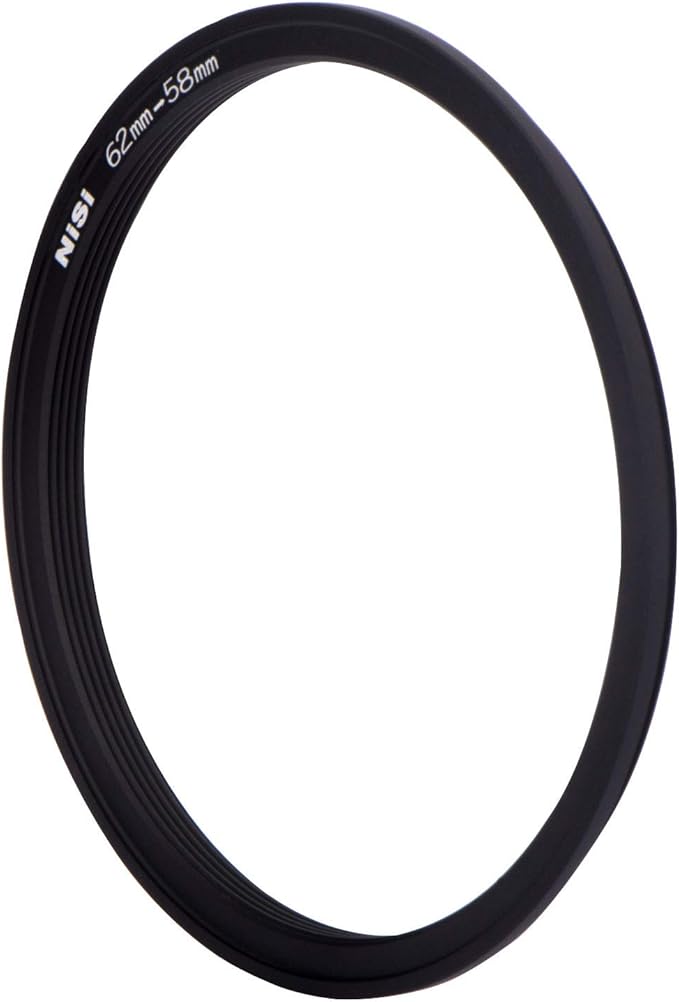 NiSi 62mm Adapter for 58 mm Close Up Lens - 62-58mm Step Down - Threaded Stepping Adapter, 62 Male Lens Attachment 58 Female Filter and Accessory Thread, Anodized Aluminum